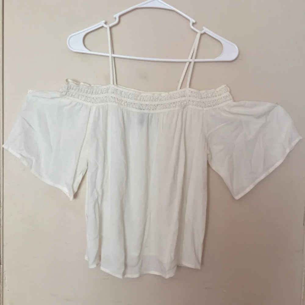 Forever 21 White Off The Shoulder Top